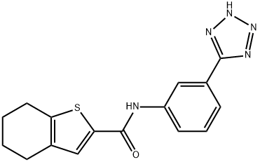 N-[3-(2H-tetrazol-5-yl)phenyl]-4,5,6,7-tetrahydro-1-benzothiophene-2-carboxamide Struktur