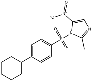 1-(4-cyclohexylphenyl)sulfonyl-2-methyl-5-nitroimidazole Struktur