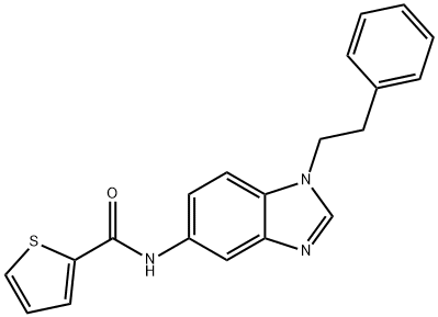 N-[1-(2-phenylethyl)benzimidazol-5-yl]thiophene-2-carboxamide Struktur