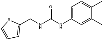 1-(3,4-dimethylphenyl)-3-(thiophen-2-ylmethyl)urea Struktur