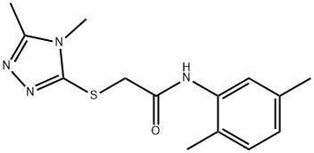 N-(2,5-dimethylphenyl)-2-[(4,5-dimethyl-1,2,4-triazol-3-yl)sulfanyl]acetamide Struktur