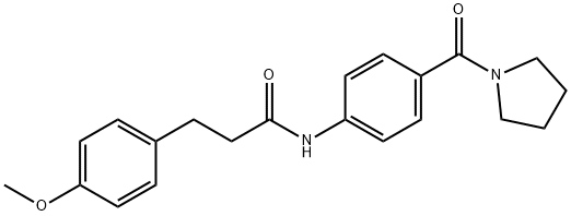 3-(4-methoxyphenyl)-N-[4-(pyrrolidine-1-carbonyl)phenyl]propanamide Structure