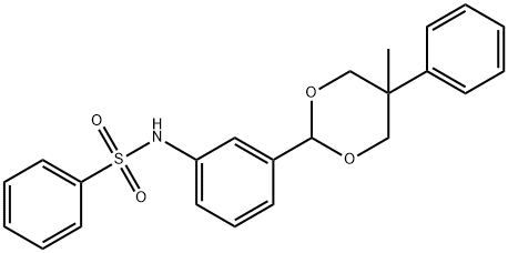 N-[3-(5-methyl-5-phenyl-1,3-dioxan-2-yl)phenyl]benzenesulfonamide Struktur