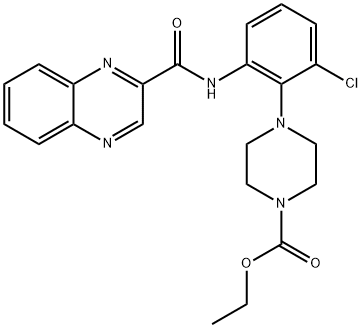 ethyl 4-[2-chloro-6-(quinoxaline-2-carbonylamino)phenyl]piperazine-1-carboxylate Struktur