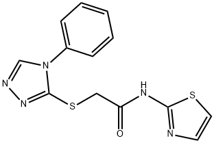 2-[(4-phenyl-1,2,4-triazol-3-yl)sulfanyl]-N-(1,3-thiazol-2-yl)acetamide Struktur