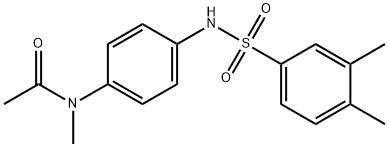 N-[4-[(3,4-dimethylphenyl)sulfonylamino]phenyl]-N-methylacetamide Struktur