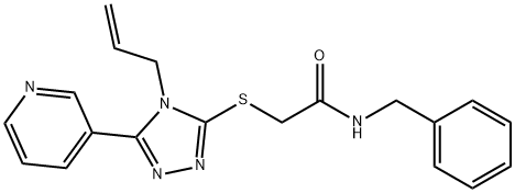 N-benzyl-2-[(4-prop-2-enyl-5-pyridin-3-yl-1,2,4-triazol-3-yl)sulfanyl]acetamide Struktur