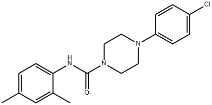 4-(4-chlorophenyl)-N-(2,4-dimethylphenyl)piperazine-1-carboxamide Struktur