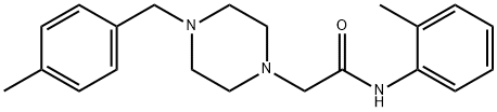 N-(2-methylphenyl)-2-[4-[(4-methylphenyl)methyl]piperazin-1-yl]acetamide Struktur