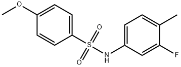 N-(3-fluoro-4-methylphenyl)-4-methoxybenzenesulfonamide Struktur