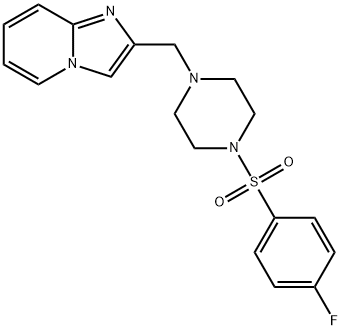 2-[[4-(4-fluorophenyl)sulfonylpiperazin-1-yl]methyl]imidazo[1,2-a]pyridine Struktur