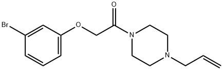 2-(3-bromophenoxy)-1-(4-prop-2-enylpiperazin-1-yl)ethanone Struktur