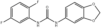 1-(1,3-benzodioxol-5-yl)-3-(2,5-difluorophenyl)urea Struktur