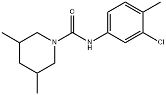 N-(3-chloro-4-methylphenyl)-3,5-dimethylpiperidine-1-carboxamide Struktur