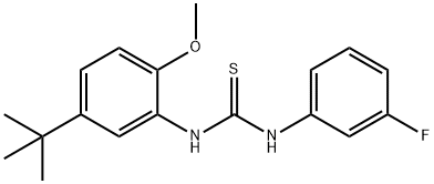 1-(5-tert-butyl-2-methoxyphenyl)-3-(3-fluorophenyl)thiourea Struktur