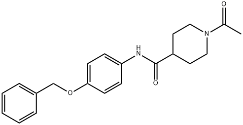 1-acetyl-N-(4-phenylmethoxyphenyl)piperidine-4-carboxamide Struktur