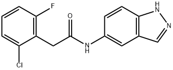 2-(2-chloro-6-fluorophenyl)-N-(1H-indazol-5-yl)acetamide Struktur