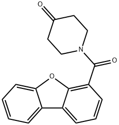 1-(dibenzofuran-4-carbonyl)piperidin-4-one Struktur