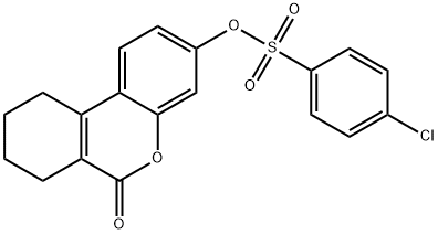 (6-oxo-7,8,9,10-tetrahydrobenzo[c]chromen-3-yl) 4-chlorobenzenesulfonate Struktur