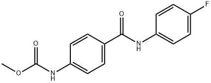 methyl N-[4-[(4-fluorophenyl)carbamoyl]phenyl]carbamate Struktur