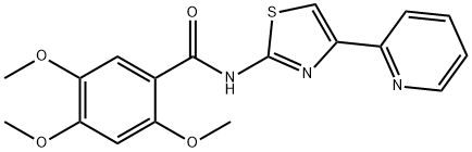 2,4,5-trimethoxy-N-(4-pyridin-2-yl-1,3-thiazol-2-yl)benzamide Struktur