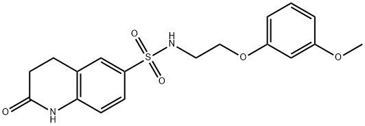 N-[2-(3-methoxyphenoxy)ethyl]-2-oxo-3,4-dihydro-1H-quinoline-6-sulfonamide Struktur