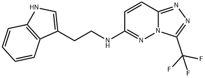 N-[2-(1H-indol-3-yl)ethyl]-3-(trifluoromethyl)-[1,2,4]triazolo[4,3-b]pyridazin-6-amine Struktur