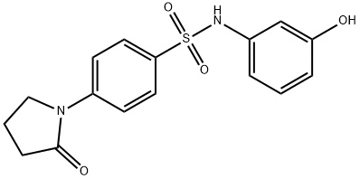 N-(3-hydroxyphenyl)-4-(2-oxopyrrolidin-1-yl)benzenesulfonamide Struktur