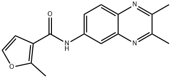 N-(2,3-dimethylquinoxalin-6-yl)-2-methylfuran-3-carboxamide Struktur