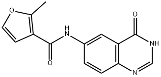 2-methyl-N-(4-oxo-1H-quinazolin-6-yl)furan-3-carboxamide Struktur