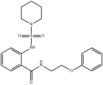 N-(2-phenoxyethyl)-2-(piperidin-1-ylsulfonylamino)benzamide Struktur