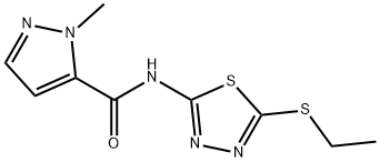 N-(5-ethylsulfanyl-1,3,4-thiadiazol-2-yl)-2-methylpyrazole-3-carboxamide Struktur