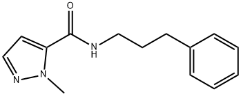 2-methyl-N-(3-phenylpropyl)pyrazole-3-carboxamide Struktur