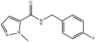 N-[(4-fluorophenyl)methyl]-2-methylpyrazole-3-carboxamide Struktur