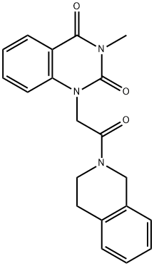 1-[2-(3,4-dihydro-1H-isoquinolin-2-yl)-2-oxoethyl]-3-methylquinazoline-2,4-dione Struktur