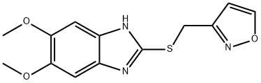 3-[(5,6-dimethoxy-1H-benzimidazol-2-yl)sulfanylmethyl]-1,2-oxazole Struktur