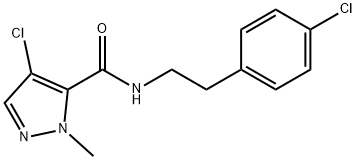 4-chloro-N-[2-(4-chlorophenyl)ethyl]-2-methylpyrazole-3-carboxamide Struktur