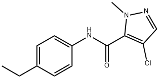 4-chloro-N-(4-ethylphenyl)-2-methylpyrazole-3-carboxamide Struktur