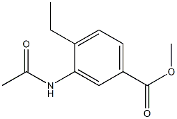 3-Acetylamino-4-ethyl-benzoic acid methyl ester Struktur