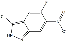 3-Chloro-5-fluoro-6-nitro-2H-indazole Struktur