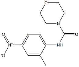 N-(2-methyl-4-nitrophenyl)morpholine-4-carboxamide Struktur