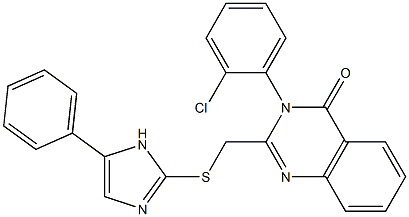 3-(2-chlorophenyl)-2-[(5-phenyl-1H-imidazol-2-yl)sulfanylmethyl]quinazolin-4-one Struktur