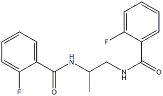 2-fluoro-N-[2-[(2-fluorobenzoyl)amino]propyl]benzamide Struktur