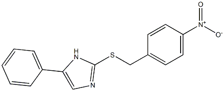 2-[(4-nitrophenyl)methylsulfanyl]-5-phenyl-1H-imidazole Struktur