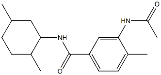 3-acetamido-N-(2,5-dimethylcyclohexyl)-4-methylbenzamide Struktur