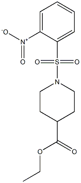 ethyl 1-(2-nitrophenyl)sulfonylpiperidine-4-carboxylate Struktur