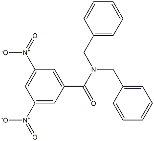 N,N-dibenzyl-3,5-dinitrobenzamide Struktur