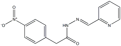 2-(4-nitrophenyl)-N-[(E)-pyridin-2-ylmethylideneamino]acetamide Struktur