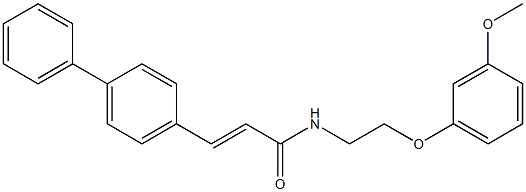 (E)-N-[2-(3-methoxyphenoxy)ethyl]-3-(4-phenylphenyl)prop-2-enamide Struktur