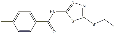 N-(5-ethylsulfanyl-1,3,4-thiadiazol-2-yl)-4-methylbenzamide Struktur